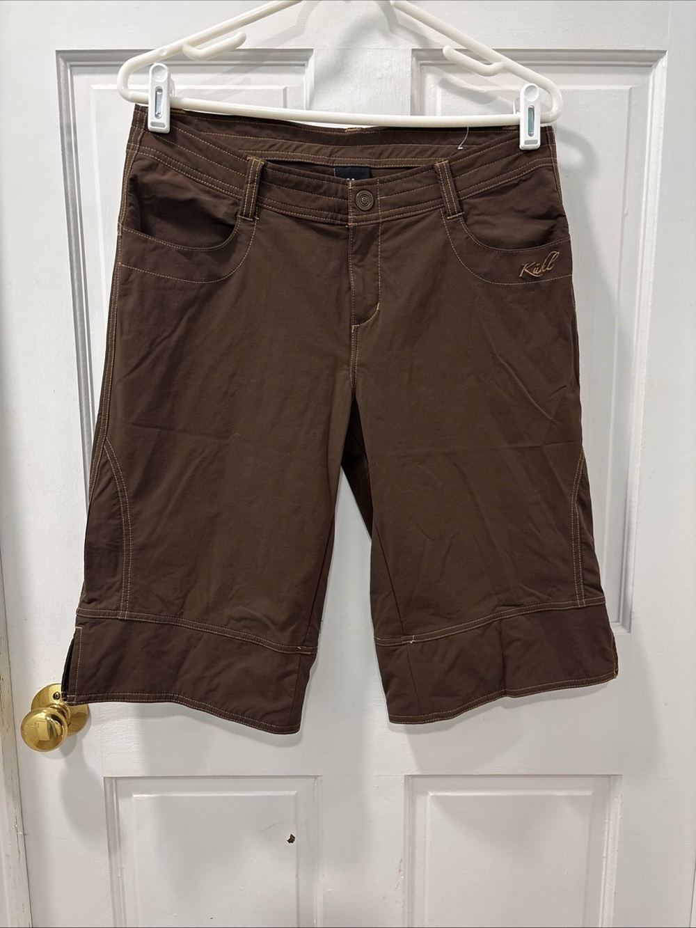 Kuhl Women’s Sierra Bermuda Hiking Shorts Size 10 Brown Gorpcore Outdoor NWOT